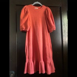 Ulla Johnson Landry Sweatshirt Dress Chili S NWT